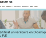 Certificat universitaire en Didactique du FLE